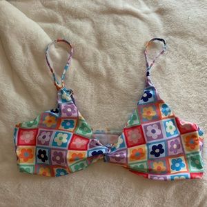 Retro Flower Bikini Top